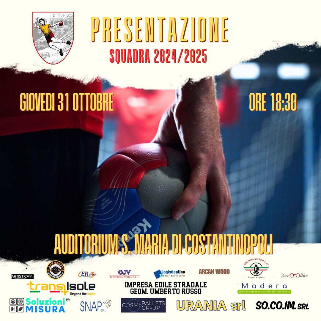 la presentazione della stagione sportiva della Pallamano Benevento ’23